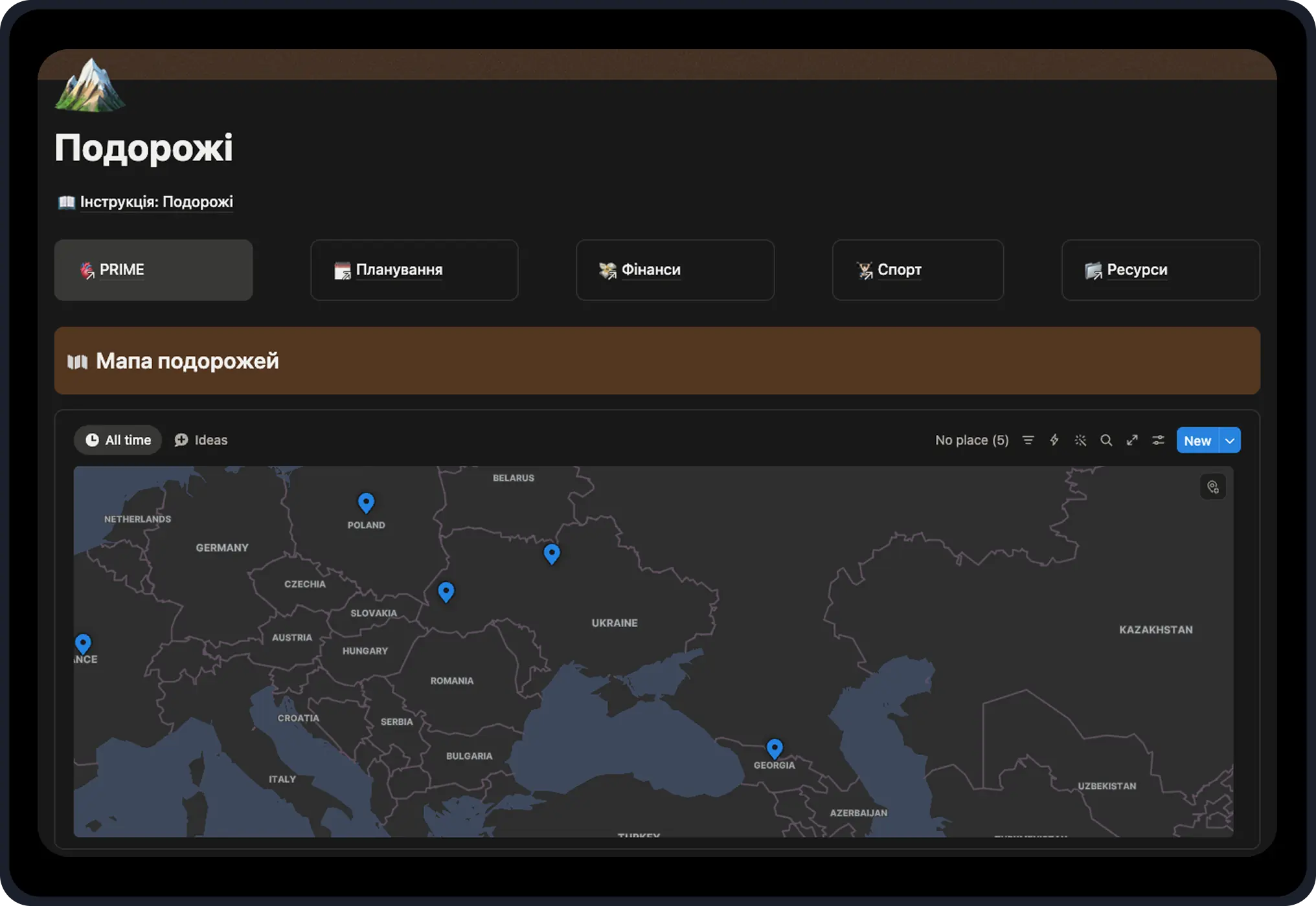 travel map