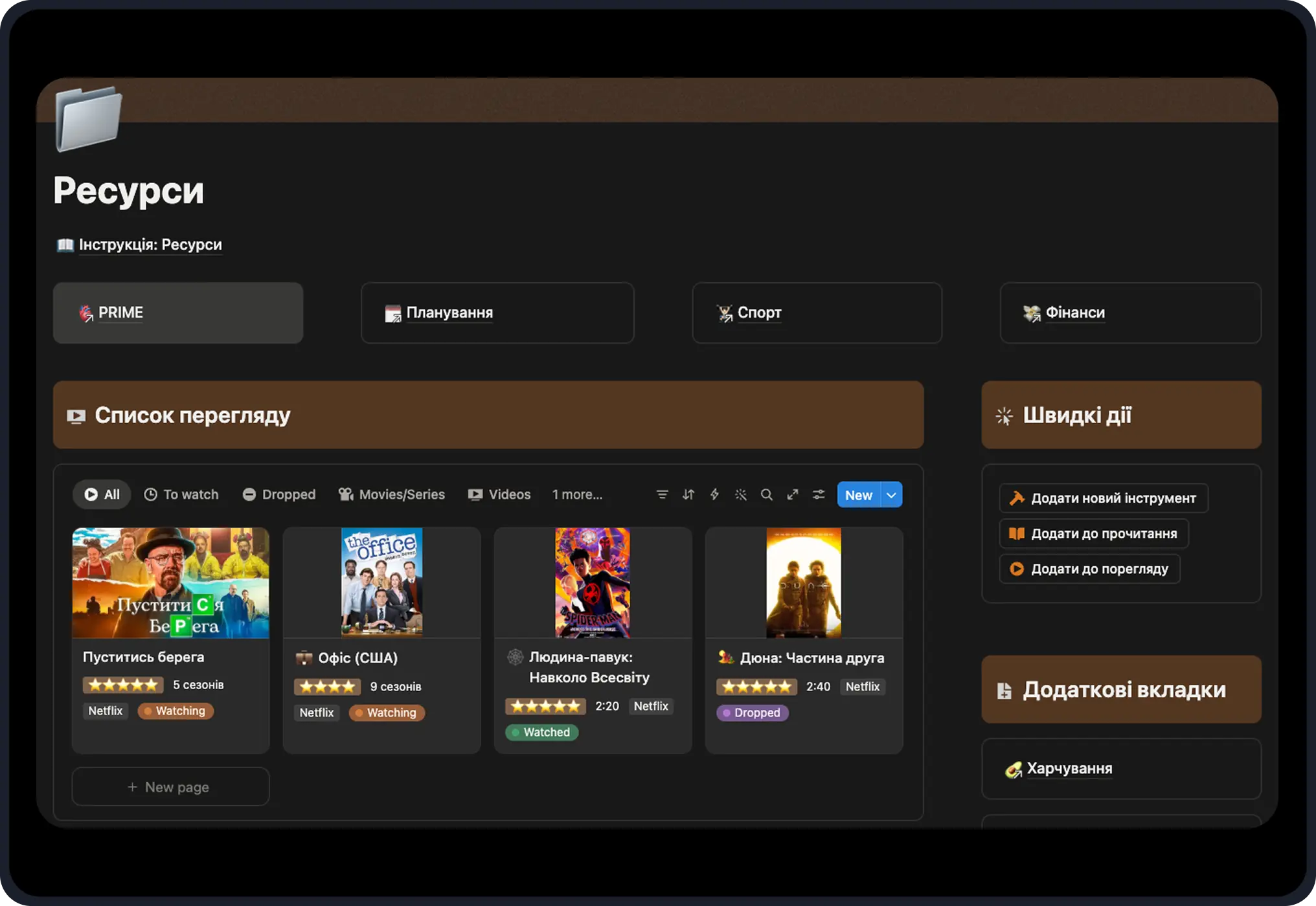 resources and tools